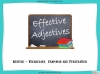 Effective Adjectives Teaching Resources (slide 1/11)